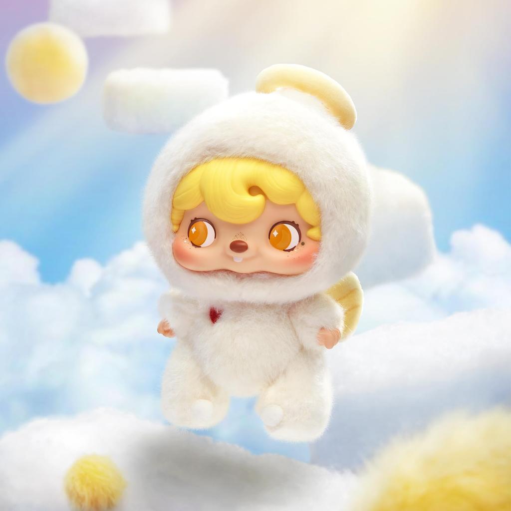 52TOYS BLINDBOX Vinyl Face Plush Collectible Blind Box Trading Soft Vinyl Perfect Gift for and 16cm "POUKA POUKA" Toy, Doll, Figure, Fluffy, Painted,