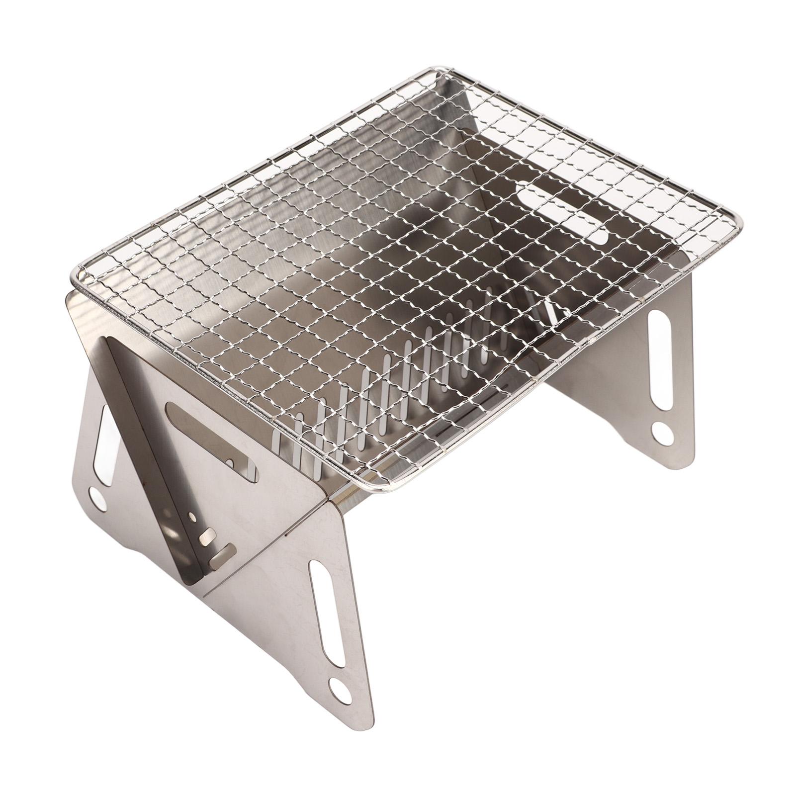 

Складной мангал для барбекю Жаростойкий из нержавеющей стали Складной угольный гриль Гриль для кемпинга с вентиляционными отверстиями