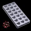 21 Heart-shaped Clear Chocolate Mould DIY Baking Acrylic Chocolate Maker Candy Mold Baking Pastry Tool LS