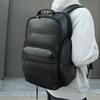 Menbag Leather 16 Inch 17 Inch Laptop Backpack Large Capacity Bpi661a