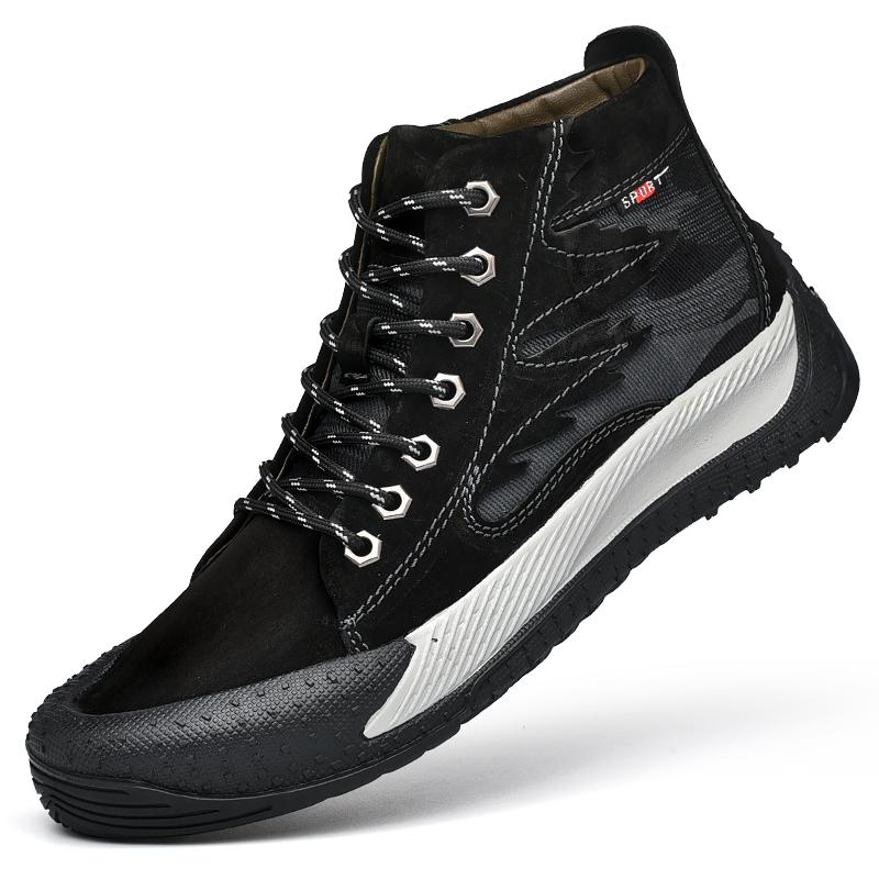 Men's New Leather Outdoor Sports Shoes Casual Shoes Business Leather Board Shoes Boots