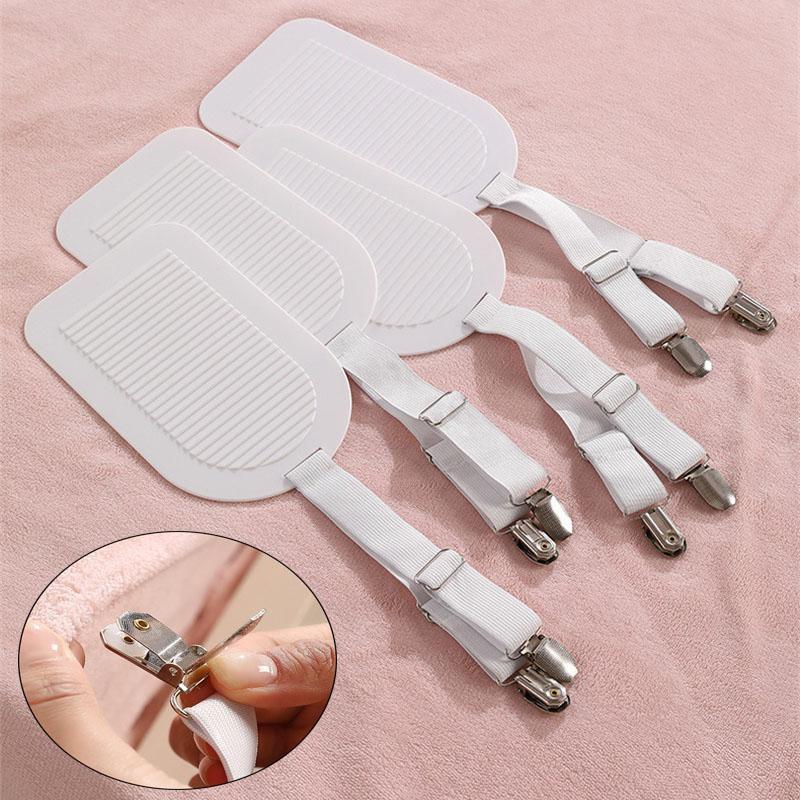 1/4pcs Bed Sheet Clips Adjustable Bed Sheet Holder Straps Non-Slip Gripper Straps for All Size Beds Invisible Bed Sheet Grippers