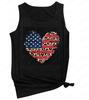 Amazon Wish Clothing Women's Vest Independent Station Summer Fashion American Flag Independence Day Collection