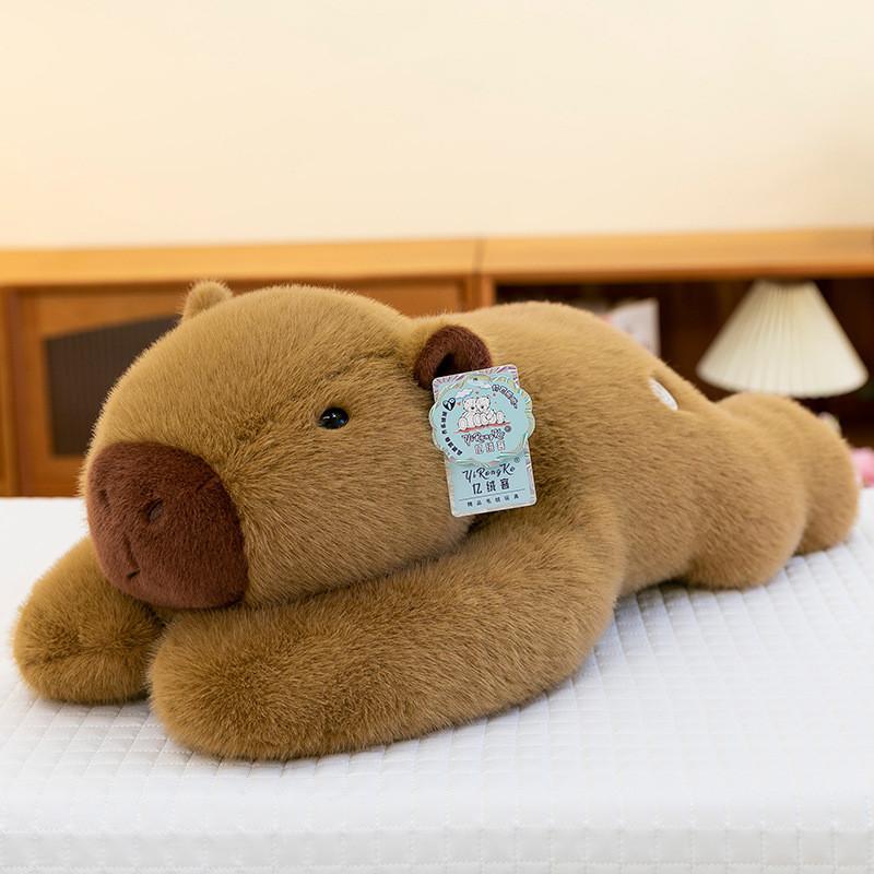 Capybara Plush Toy Cute Cartoon Stuffed Animal Kids Sleep Pillow Home Decor