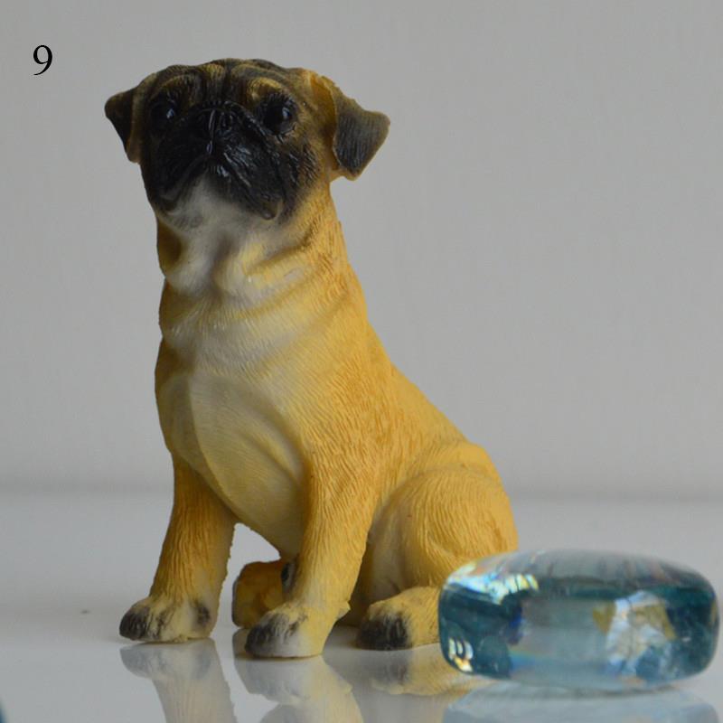 Mini Cute Vivid Dog Figurine Home Decor Simulation Mini Dog Model Miniature Dog Living Room Desktop Ornament Bonsai Decoration