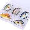 5 Mini Crankbait Fishing Lures 1.5g with Box Artificial Baits Lifelike Swimbait for