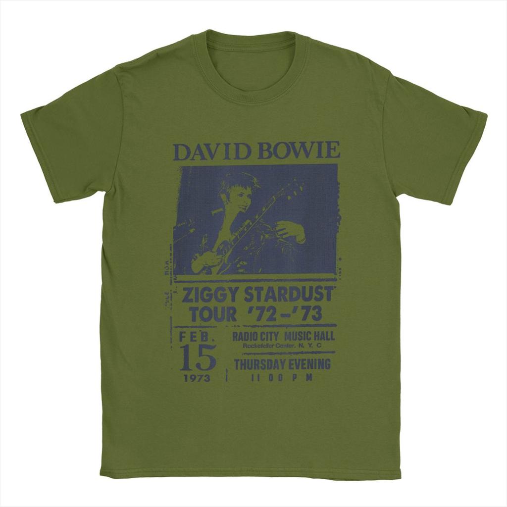 Davids Radio City Men's T Shirt Bowies English Singer Actor Casual Tees Short Sleeve Crewneck T-Shirt Pure Cotton Summer Tops