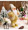 Cross-Border Santa Claus Ornament: Cute Christmas Doll Holding Gift for Window Decoration