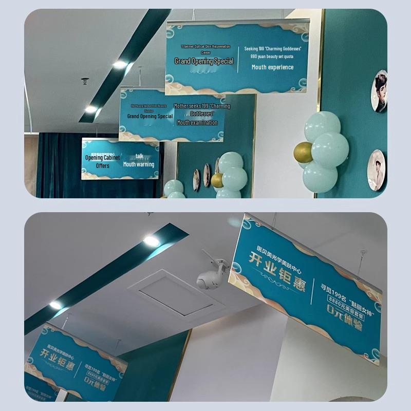 Aluminum Alloy Shopping Mall Hanging Poster & Flag Pole Holder