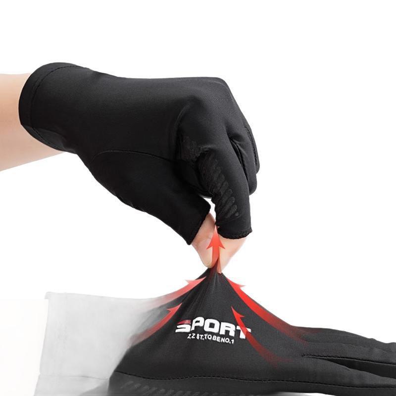 Men Women Lightweight Ice Silk Anti-Slip Driving Cycling Delivery Fishing Half-Finger Two-Finger Touchscreen Gloves