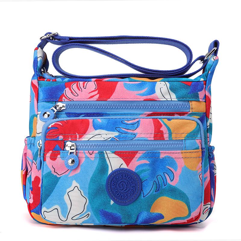 Casual and Lightweight Printed Nylon Medium Mother Bag Women's Bag, New Nylon Women's Shoulder Messenger Bag Cloth Bag Bag