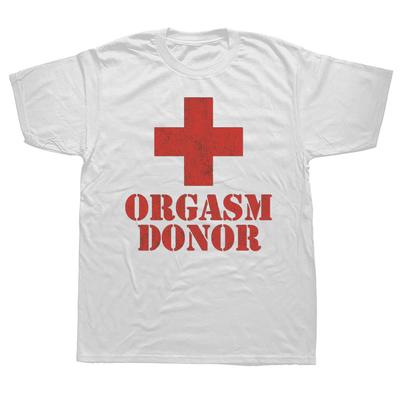 Camisetas Gráficas Divertidas de Donante de Orgasmo Camiseta Moda Casual Oversize 100% Algodón Manga Corta Camiseta Tops