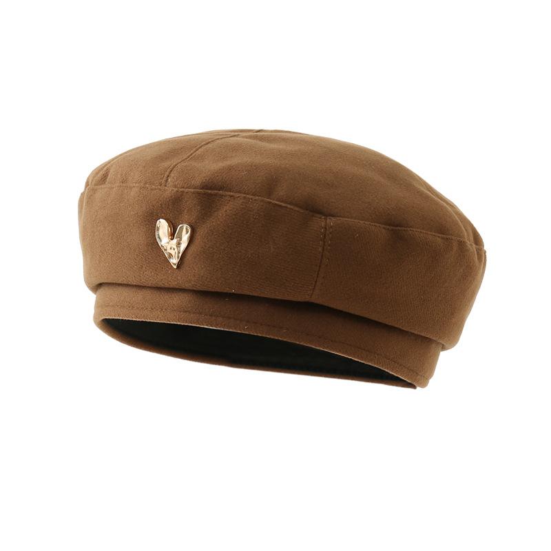 

Любовный берет, стиль, нежный темперамент, универсальная модная шляпа художника, показывающая лицо, маленькая шляпа для женщины