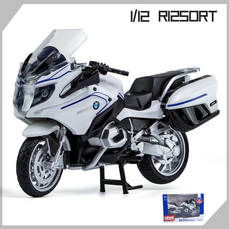 1/12 BMW R1250 RT Alloy Sports Motorcycle Model Diecast Metal Toy Travel Street Motorcycle Model Simulation Collection Kids Gift