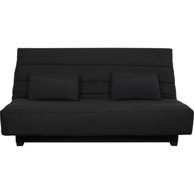 REVEUR 2-seater Click-clack Sofa Bed - Black Fabric - DUNLOPILLO Mattress - 188x128 Cm Bed