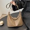 Minimalist Pu Tote Bag For Women With Large Capacity And Chain Accents For Daily Use