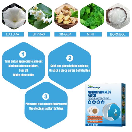 10 Teile/schachtel Seekrankheit Pflaster Multifunktionale Sicher Vlies Stoff Reisekrankheit Prävention Behandlung Patch