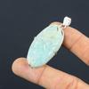 Mothers day Deal 925 Silver Carved Amazonite Stone Anniversary Pendant Jewelry