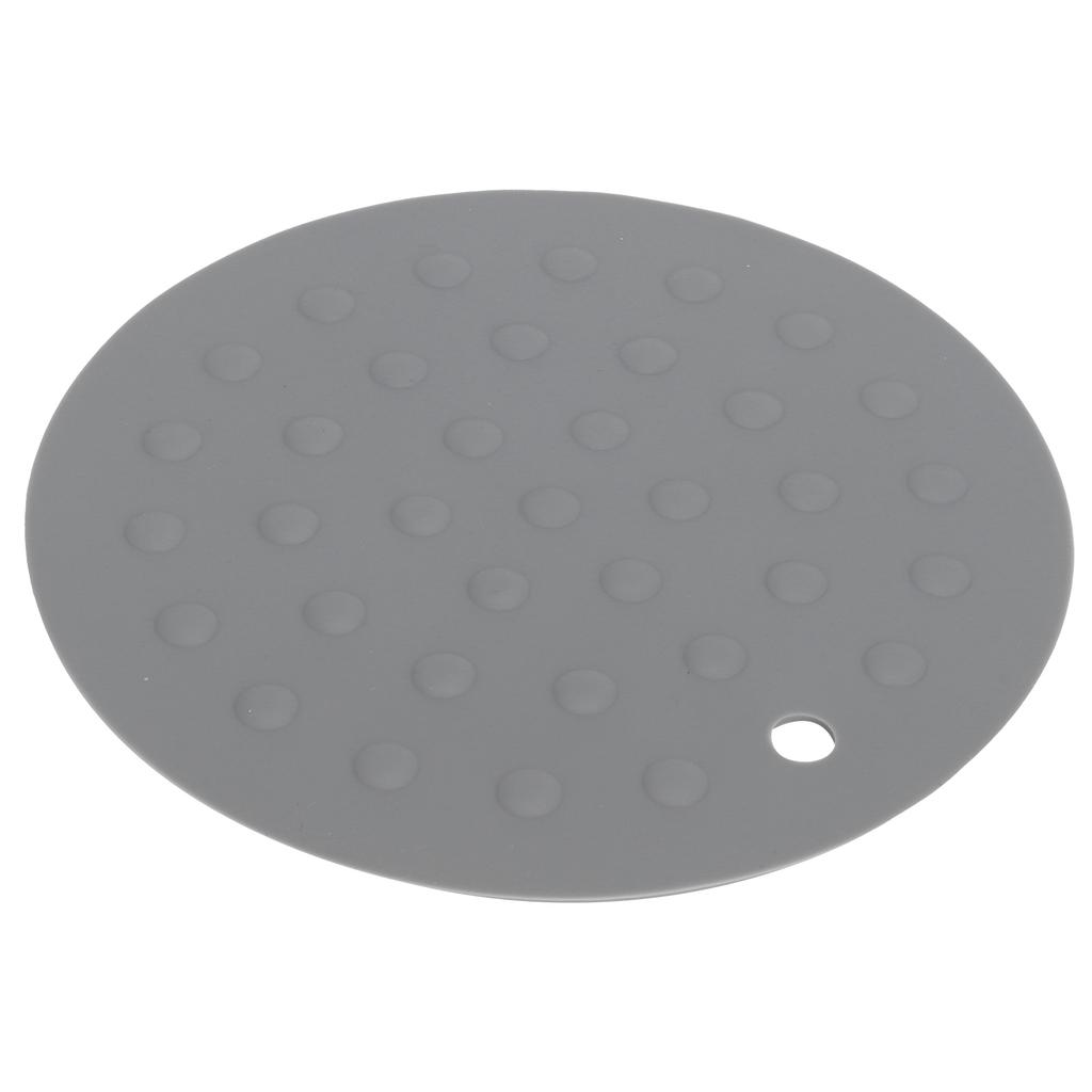 Round Shape Silicone Pad Kitchen AntiScald Insulation Dish Placemat for Kitchen Home(Dark Gray )