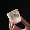 Boutique Ceramic Teacup Hand Painted Meditation Cup Single Portable Travel Tea Bowl Pu'er Master Cup Handmade Porcelain Tea Set