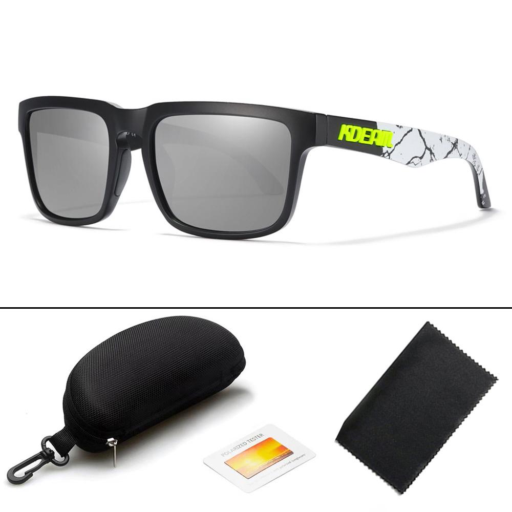 KDEAM Unisex Square Polarized Sunglasses Outdoor Retro Style Lightweight Comfortable Fashion Women Sun Glasses With Hard Case