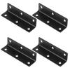 6Pcs Heavy Duty Stainless Steel Furniture Fixer L Shape Corner Brace Right Angle Bracket for Tabletop Desktop Shelving