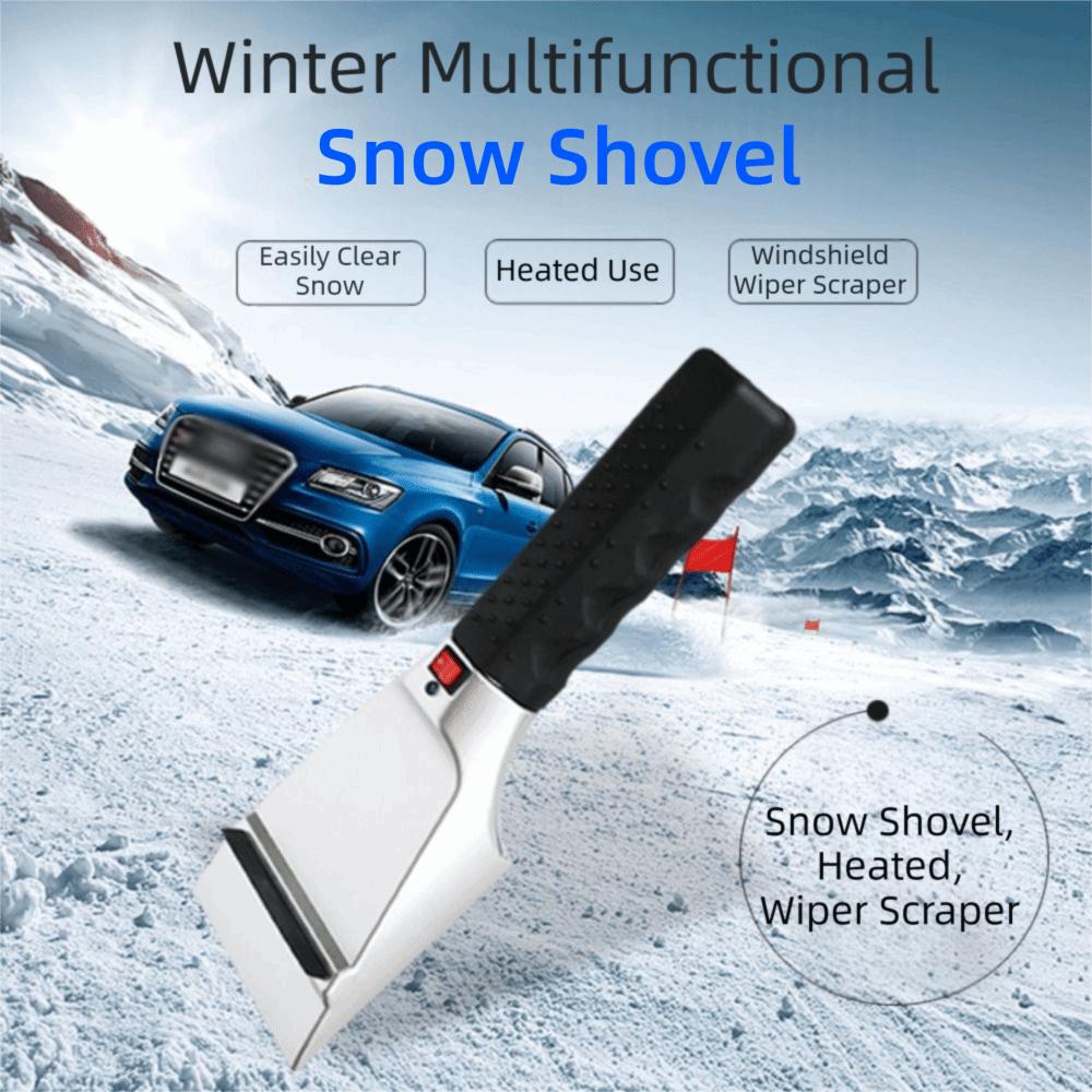 Rubber Wiper Car Ice Scraper Anti Skid Handle Heated Ice Remover Snow Removal Shovel  Ice Removal