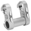 Fahrrad Doppel Vorbau Erhöher 25,4MM Klapprad Aluminiumlegierung Verstellbarer Lenkervorbau Silber