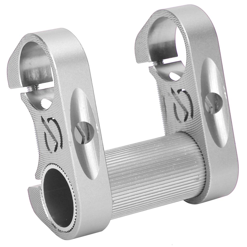 Fahrrad Doppel Vorbau Erhöher 25,4MM Klapprad Aluminiumlegierung Verstellbarer Lenkervorbau Silber
