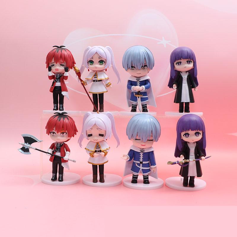 Frieren Beyond Journey's End8pcs The Noodle Stopper Sousou no Frieren Anime Girl Figure Action Figure Collectible Model Toys