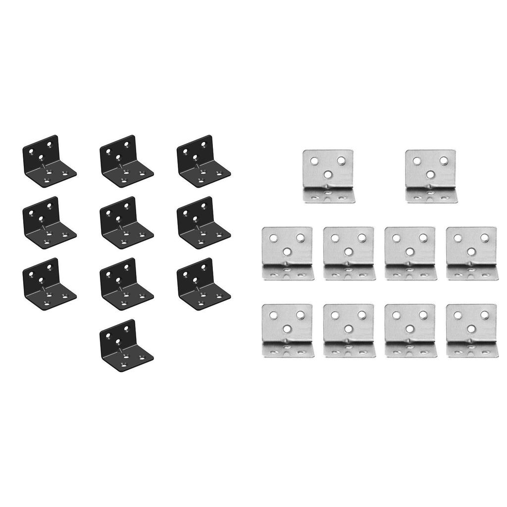 10x L Brackets for Shelves Right Angle Brackets Rustproof Small for Repairing