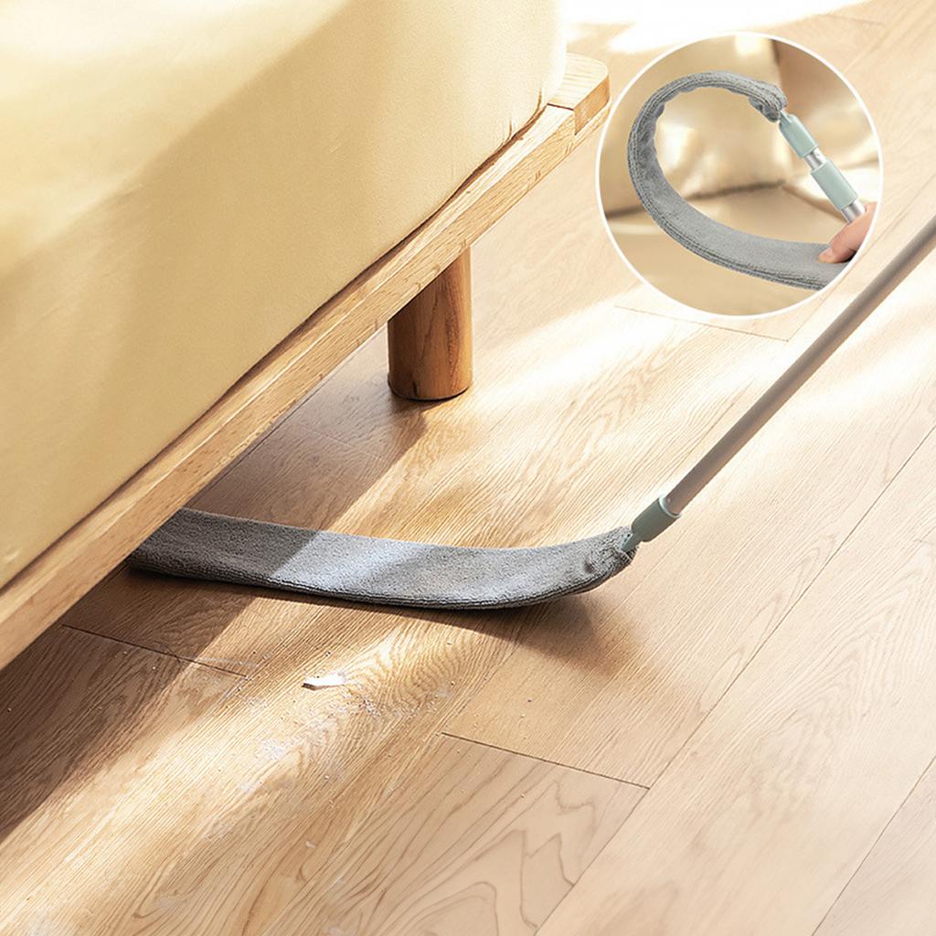 Extendable Dust Cleaner with Washable Polyester Fiber Head for Ceiling Blinds Furniture Crevices Adjustable Length
