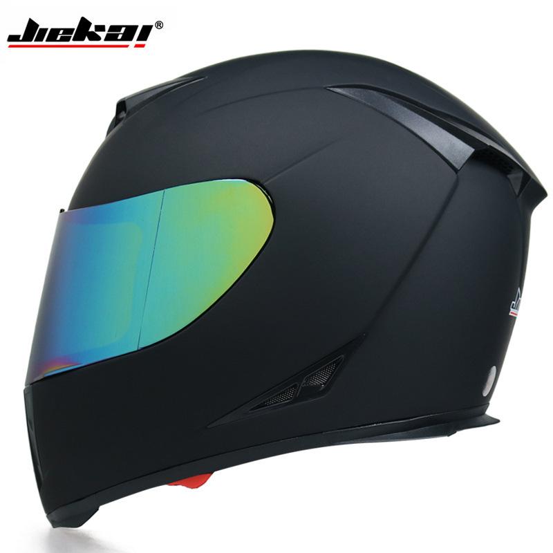 Electric Vehicle Bicycle Helmet Men's and Women's Full Helmet Full Cover Type Personalized Four-season Double Lens Warm Anti-fog Cap