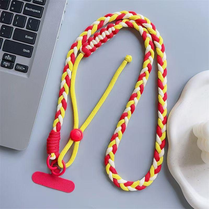 Colorful Braided Crossbody and Anti-Lost Adjustable Strap for Girls - Keychain and Mobile Phone Hanging Rope