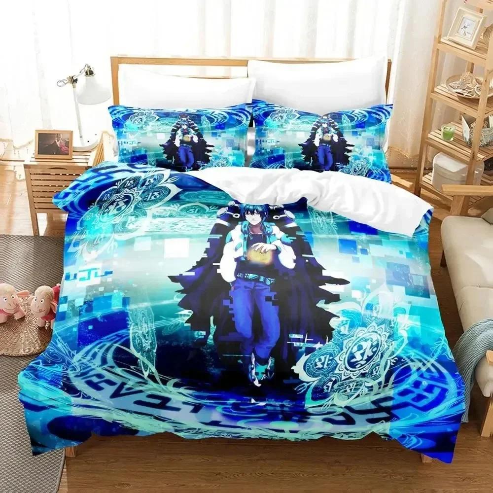 Comforter Anime Dramatical Murder Game Bedding Set Printed Bed Set With Bed Soft Queen King Size Bedclothes Home