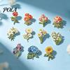 Enamel Brooch Pin, Flower Design with Smooth Edges, Pin Lightweight Zinc Alloy Badge for Jackets Scarves Bags Gift Literary Style