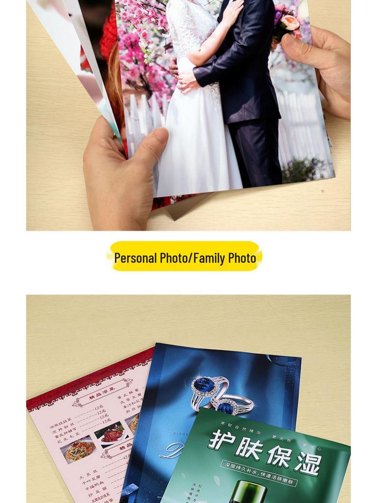 Hochglanzbeschichtetes Fotopapier - A4/A3, Doppelseitig/Einseitig, 200g für Farbdrucke