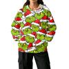 Women's Fashion Casual Christmas Print Hooded Sweatshirt with Pockets