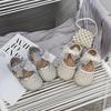 Girls' Princess Soft Sole Shoes - Spring & Autumn Style, Casual Magic Sticker Sandals, Fashionable Little Leather Shoes.