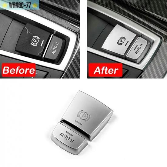 For BMW 5 6 7 X3 X5 X6 F10 Handbrake Auto Hold Button Switch Cover Chrome Trim