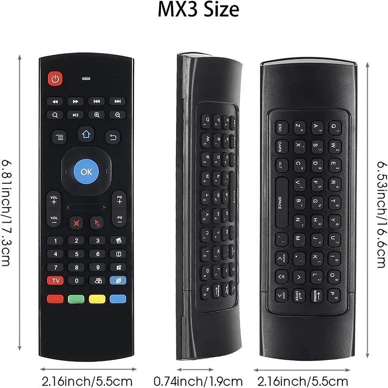 New MX3 Air Mouse Mini Keyboard Wireless Remote 2.4G Multifunctional Fly Mouse with Infrared Learning for Android Smart TV Box