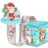 Pull Out Christmas Money Box With 50pcs Transparent Bags Santa Money Pulling Box Snowman Christmas Tree Money Holder Box Party