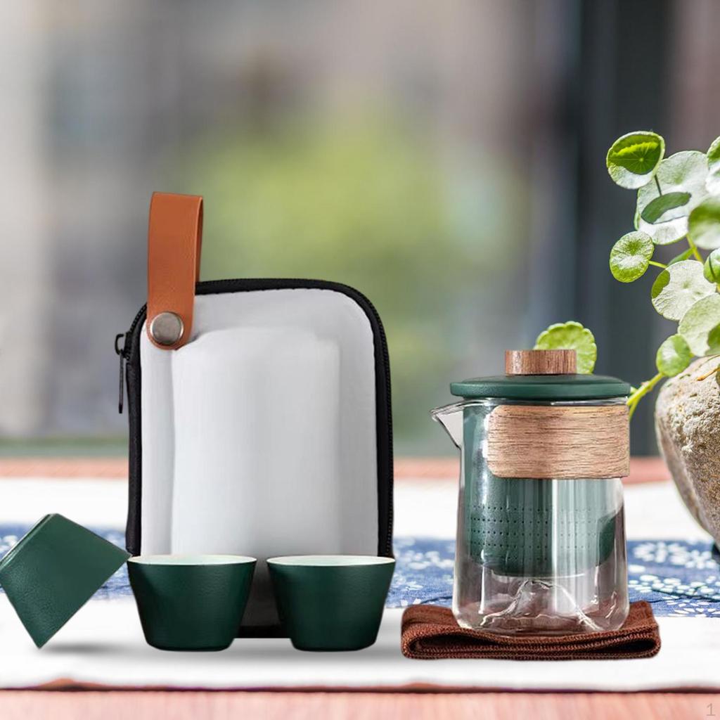 Ceramic Tea Set with Infuser And 3 Cups - Sleek Functional