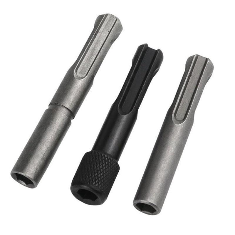 SDS Plus Convert To 1/4 Hex Shank Adapter Hexagonal Converter Electric Hammer Power Screwdriver Bit Holder Socket Impact Driver
