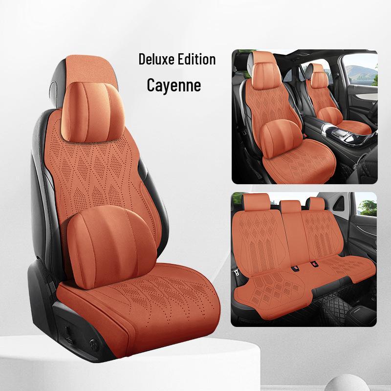 Geely Borui New Energy Four Seasons Ultra-thin Suede Saddle Car Seat Cushion Set