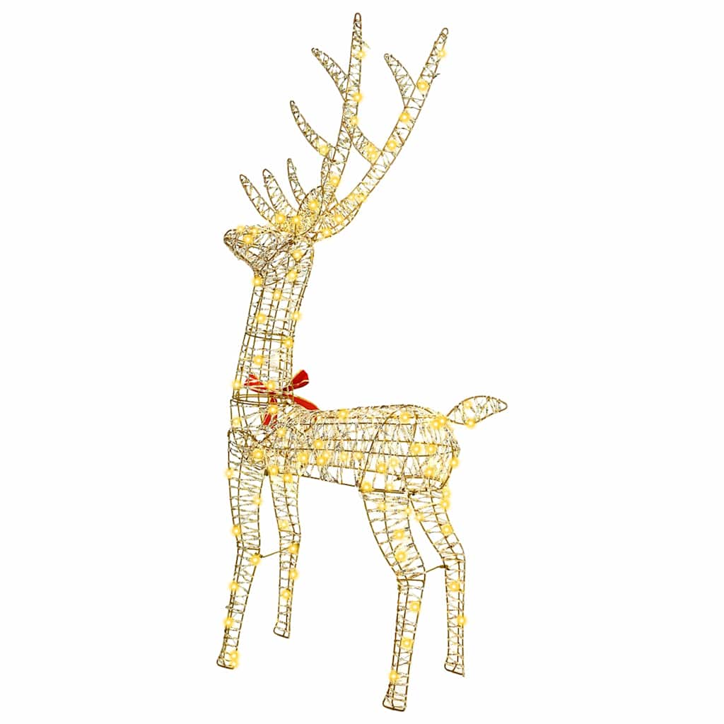 3D Reindeer 140 LEDs Warm White 128 Cm PET