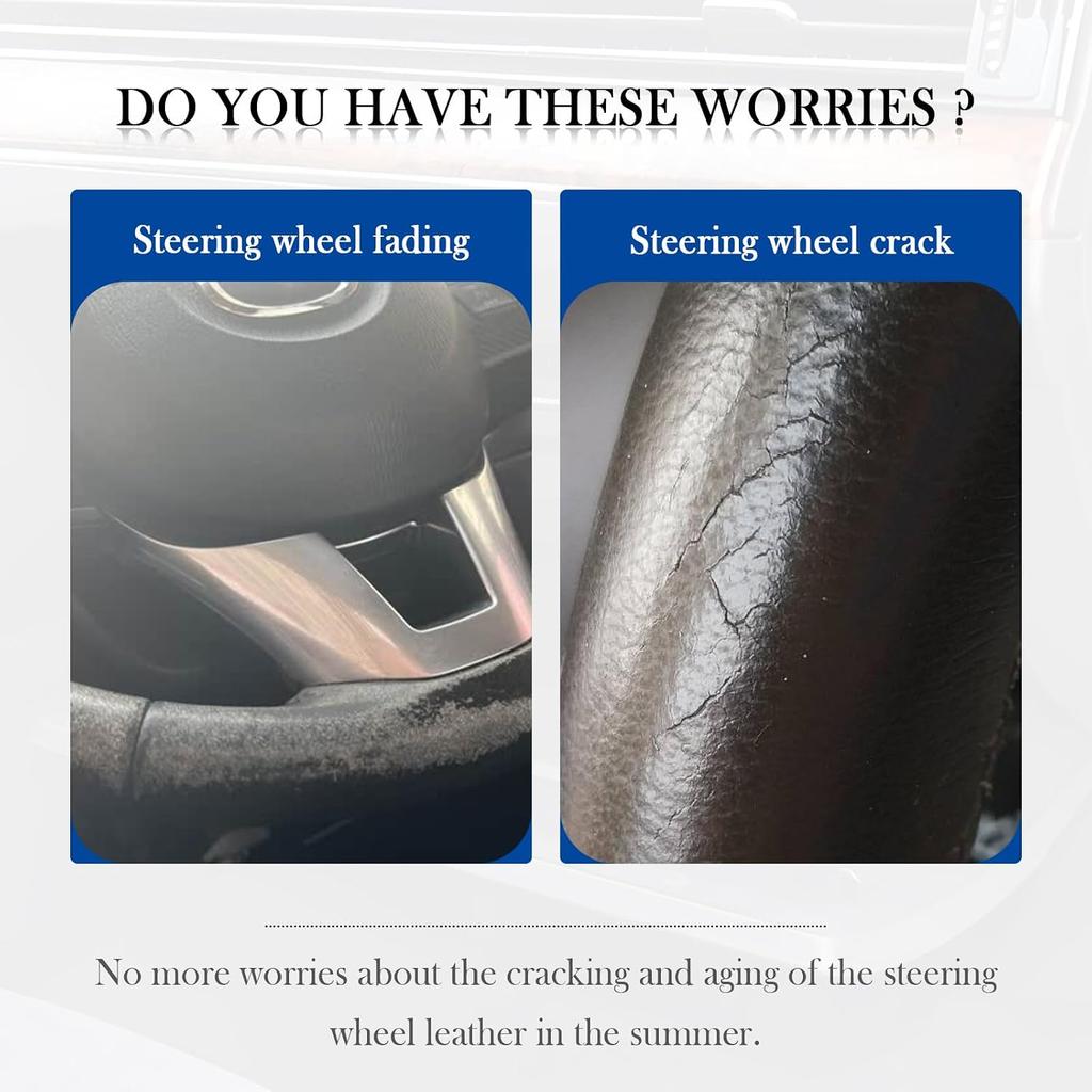Car Steering Wheel Cover Sun Shade,Aluminum Film Car Wheel Cover for Thermal Insulation & Cooling,3-Layer Thickened Steeringwheel Covers Fits 15.75"