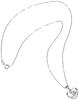 [Univarc Brand] Pure Silver Heart Necklace, Jewelry Cloth, Pouch, Bag, and Warranty Card - Luxurious Set Open Heart U00069