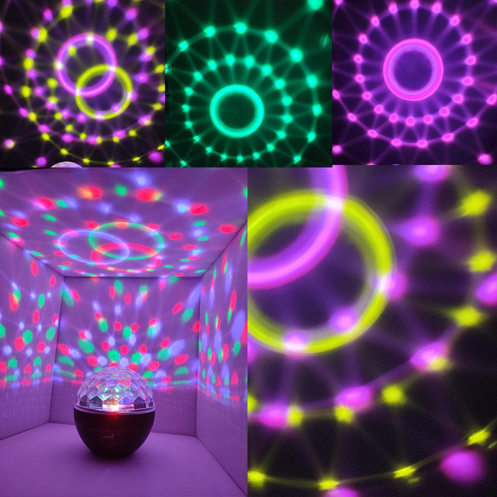 RGB LED Starry Sky Projector with Bluetooth Speaker Voice Activated Ambient Light Room Party Disco Stage Decorations Child Gift