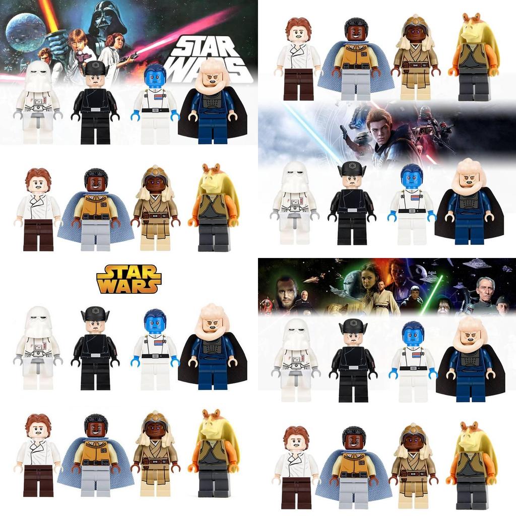 Star Wars Jar Jar Binks Minifigure Building Blocks Abs Plastic Construction
